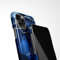 Agate Print with Personalised Name Phone Case - Blue