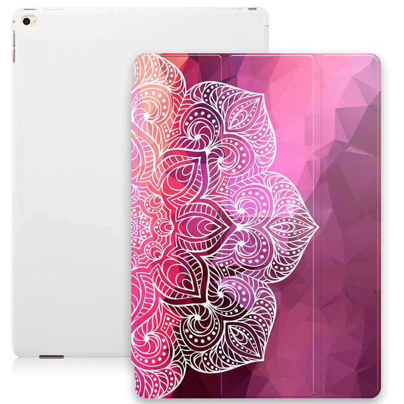Geometric Mandala Smart Tablet Case - Red