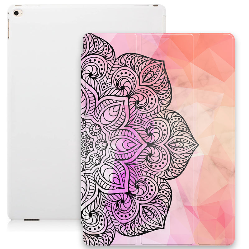 Geometric Mandala Smart Tablet Case - Marble Pastle