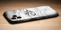 Agate Design Decal Skin With Personalised Arabic Name Phone Wrap - White