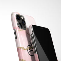 Agate Print with Personalised Name Phone Case - Blush Pink