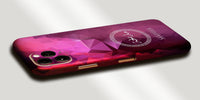 Geometric Design Decal Skin With Personalised Arabic Name Phone Wrap - Pink