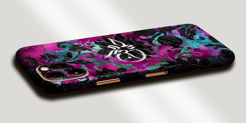 Floral Jungle Print Decal Skin With Personalised Arabic Name Phone Wrap