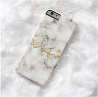 White Marble with Personalized Arabic Calligraphy Text Designer Phone Case