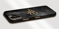 Geometric Design Decal Skin With Personalised Arabic Name Phone Wrap - Black
