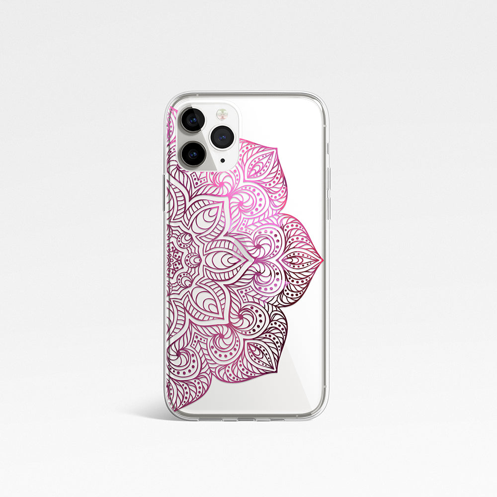 Pink Mandala Clear Phone Case