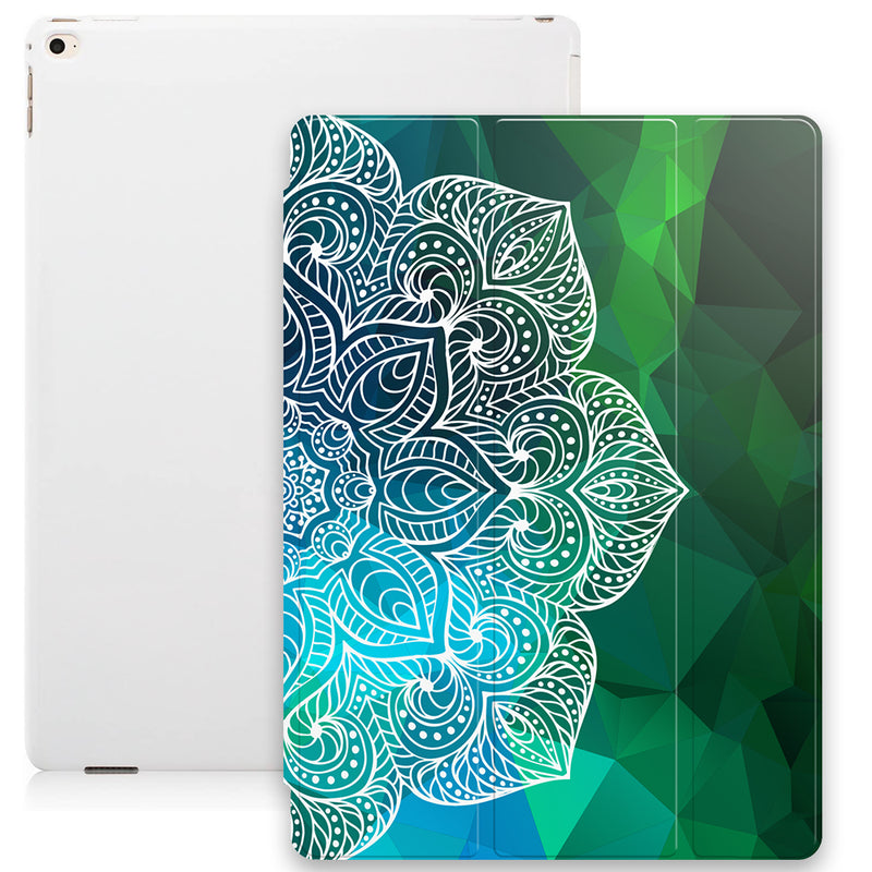 Geometric Mandala Smart Tablet Case - Green