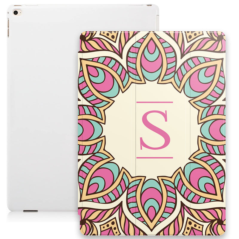 Floral Mandala with Personalised Initial Smart Case