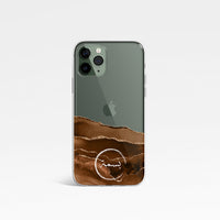 Agate with Personalised Name Clear Phone Case - Desert
