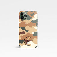 Camouflage With Personalised Name Clear Phone Case - Desert
