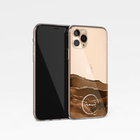 Agate with Personalised Name Clear Phone Case - Desert