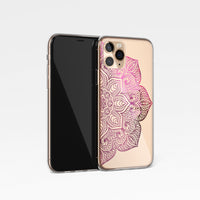 Pink Mandala Clear Phone Case