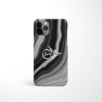 Black Glitter Agate with Personalised Arabic Name Phone Case