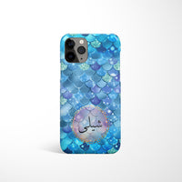 Blue Mermaid Print with Personalised Arabic Name Phone Case